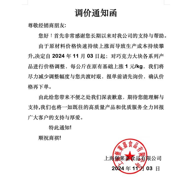 調價通知函(圖1)